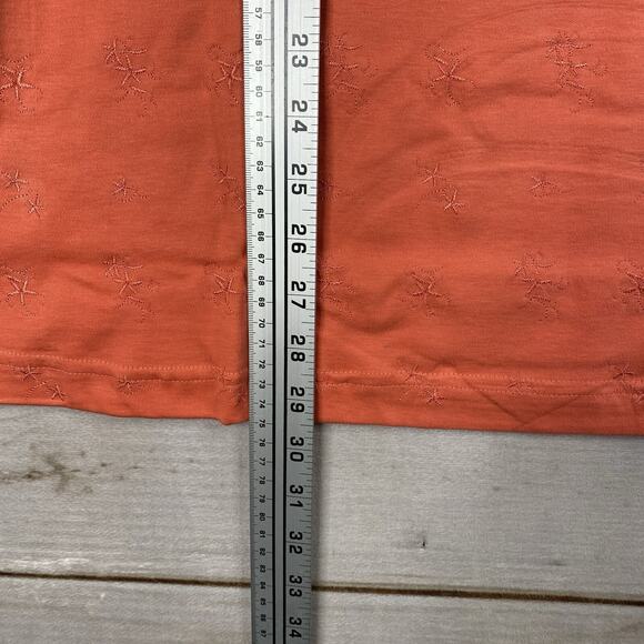 Bobbie Brooks Top Womens 18W 20W Coral Embroidered Tee Shirt Stretch Comfy NWT - Picture 5 of 8